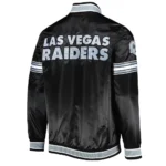 Las Vegas Raiders Midfield Black Satin Jacket