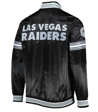 Las Vegas Raiders Midfield Black Satin Jacket