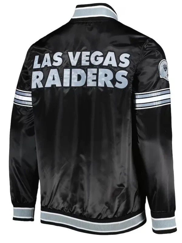 Las Vegas Raiders Midfield Black Satin Jacket