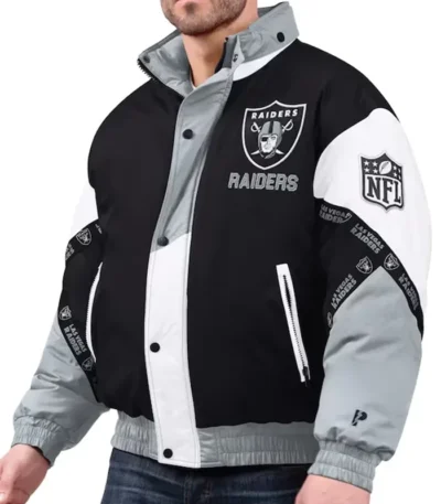 Las Vegas Raiders Pro Player Tape Full-Zip Hoodie Jacket