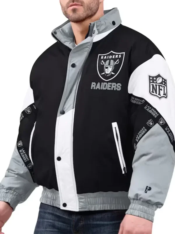 Las Vegas Raiders Pro Player Tape Full-Zip Hoodie Jacket
