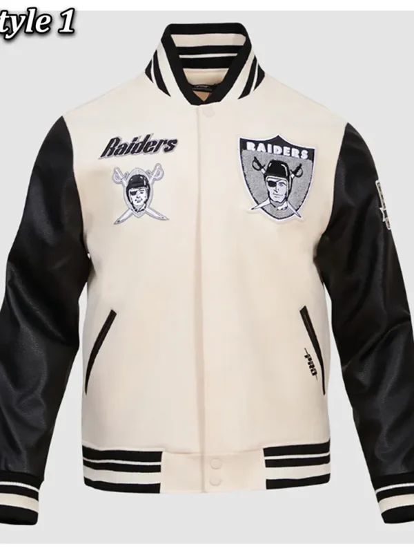 Las Vegas Raiders Retro Classic Rib Varsity Jacket