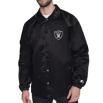 Las Vegas Raiders Retro Logo Coaches Jacket