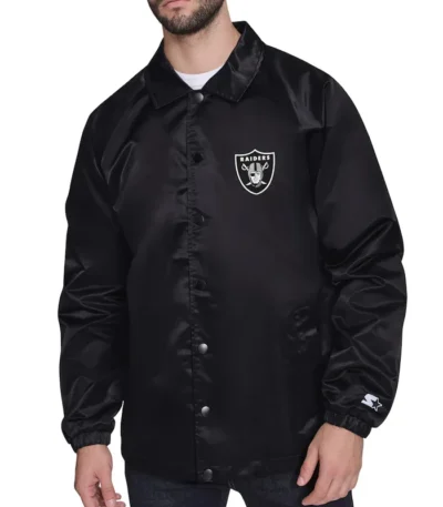 Las Vegas Raiders Retro Logo Coaches Jacket