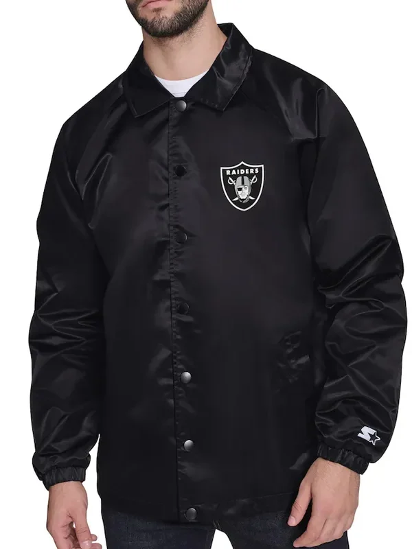Las Vegas Raiders Retro Logo Coaches Jacket