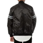Las Vegas Raiders Striped Black Satin Jacket