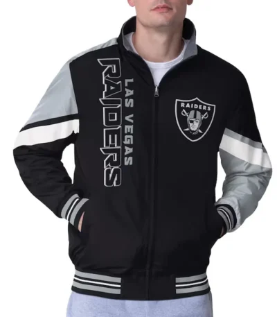 Las Vegas Raiders Strong Arm Black Full-Zip Jacket