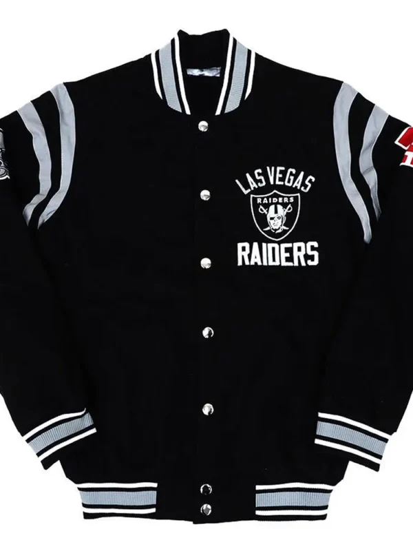 Las Vegas Raiders Tailback Black Varsity Jacket