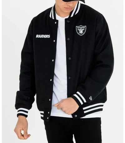 Las Vegas Raiders Team Black Bomber Jacket