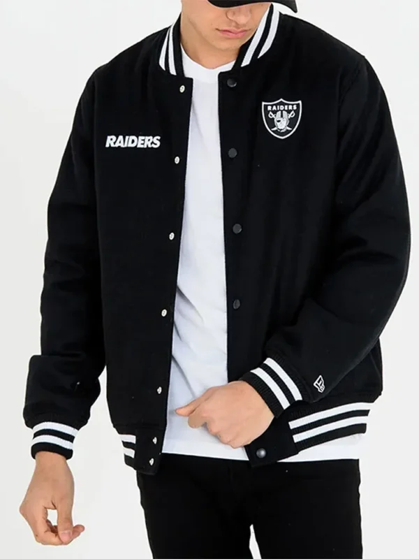 Las Vegas Raiders Team Black Bomber Jacket
