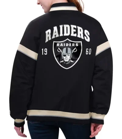 Las Vegas Raiders Tournament Black Varsity Jacket