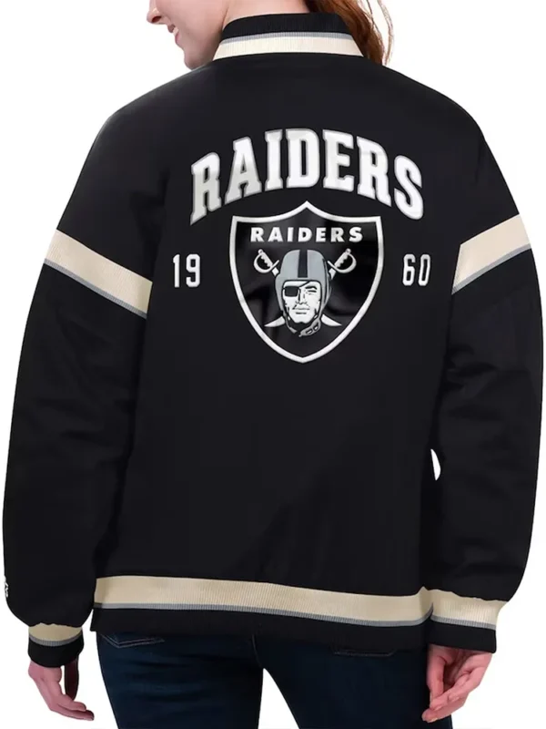 Las Vegas Raiders Tournament Black Varsity Jacket