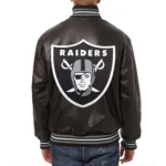 Las Vegas Raiders Varsity Black Leather Jacket