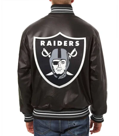 Las Vegas Raiders Varsity Black Leather Jacket