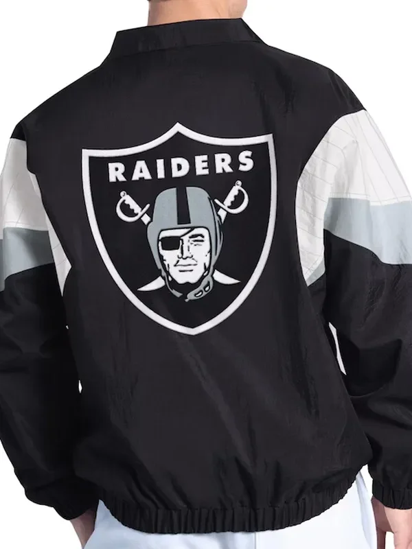 Las Vegas Raiders Yard Line Black Full-Zip Jacket
