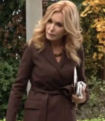 Lauren Fenmore Baldwin The Young and the Restless Brown Trench Coat