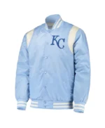 Light Blue/Cream Kansas City Royals Varsity Satin Jacket