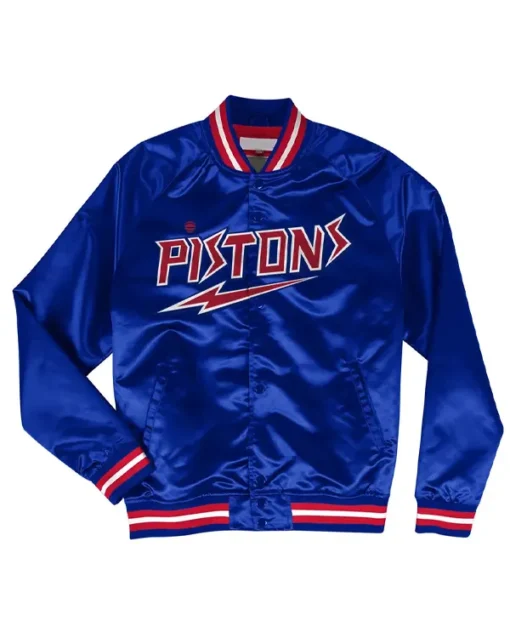 Lightweight Detroit Pistons Blue Satin Jacket Lightweight Detroit Pistons Blue Satin Jacket