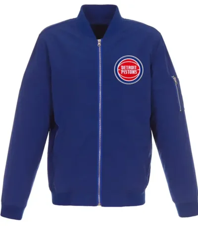 Lightweight Detroit Pistons Bomber Nylon Jacket