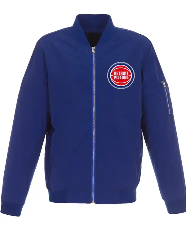 Lightweight Detroit Pistons Bomber Nylon Jacket Lightweight Detroit Pistons Bomber Nylon Jacket