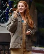 Lily It Ends with Us 2024 Grey Cotton Jacket