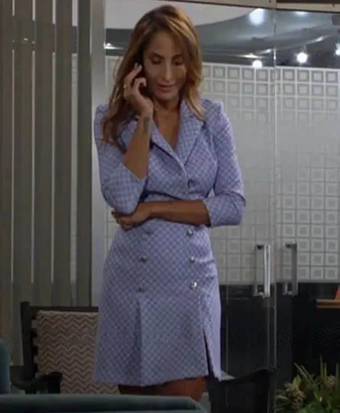 Lily Winters The Young and The Restless Purple Printed Blazer Lily Winters The Young and The Restless Purple Printed Blazer