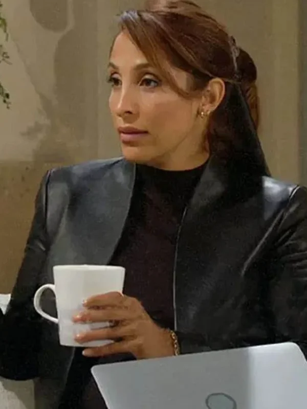 Lily Winters The Young and the Restless Harvey Open Leather Jacket