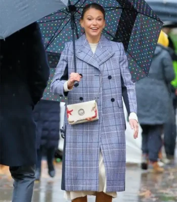 Liza Miller Younger Season 07 Grey Checked Coat