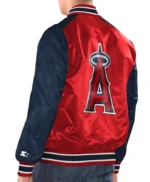 LA Angels Renegade Red/Navy Varsity Satin Jacket
