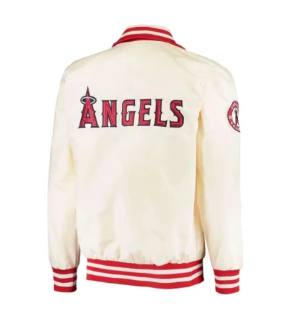 LA Angels The Captain II Cream Satin Jacket