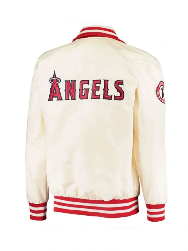 LA Angels The Captain II Cream Satin Jacket