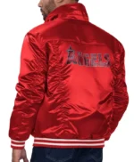 Los Angeles Angels Red Silver Tab Trucker Satin Jacket