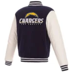 Los Angeles Chargers Navy and White Varsity Jacket