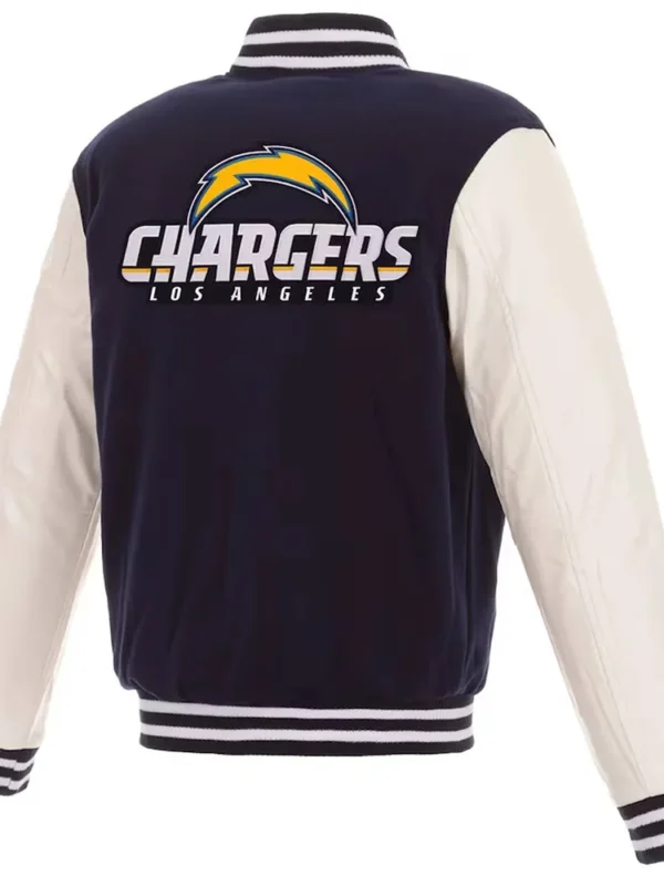 Los Angeles Chargers Navy and White Varsity Jacket
