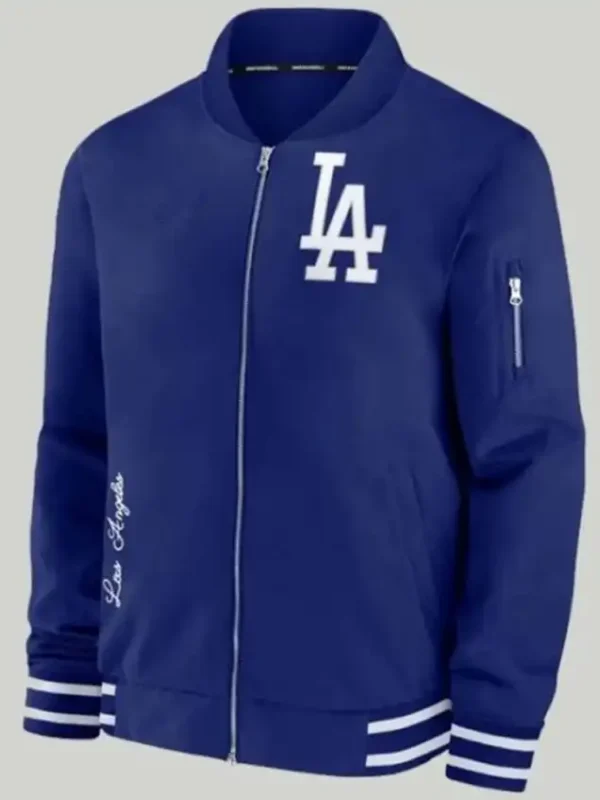 Los Angeles Dodgers Zip Up Bomber Jacket