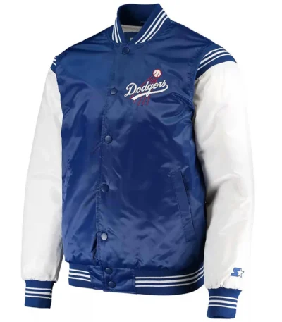 Los Angeles Dodgers Enforce Varsity Blue/White Satin Jacket