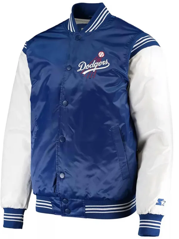 Los Angeles Dodgers Enforce Varsity Blue/White Satin Jacket
