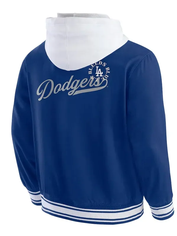 LA Dodgers Royal Cotton Hooded Jacket