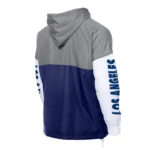 LA Dodgers Color Block Royal-Gray Hoodie Windbreaker