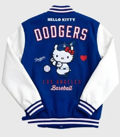 Hello Kitty Dodgers Varsity Jacket