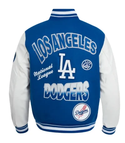 LA Dodgers Turn It Up Classic Rib Varsity Jacket