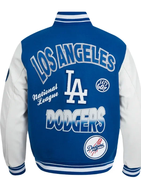 LA Dodgers Turn It Up Classic Rib Varsity Jacket