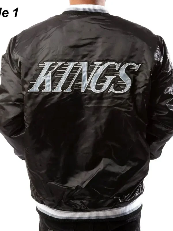 Los Angeles Kings Black Satin Jacket