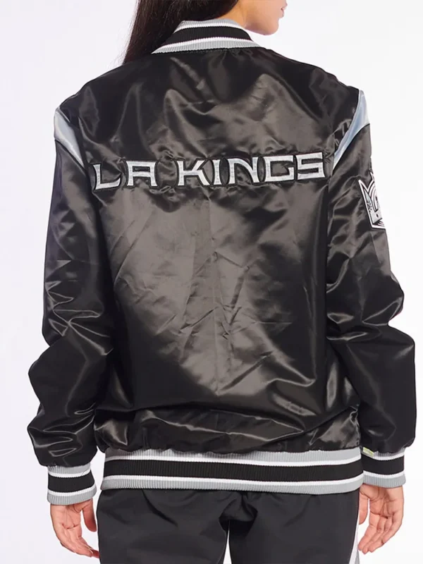 Los Angeles Kings Teddy Black Satin Jacket