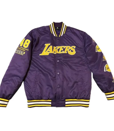 Los Angeles Lakers 48 West Purple Varsity Bomber Jacket