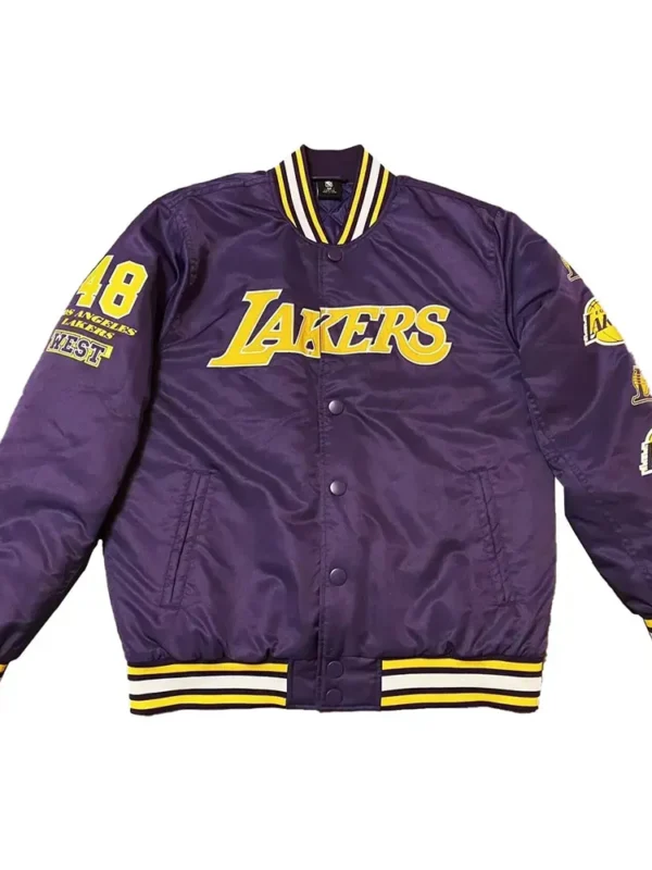 Los Angeles Lakers 48 West Purple Varsity Bomber Jacket