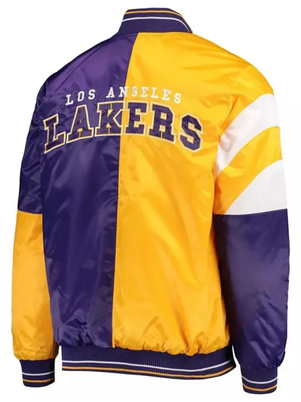 Los Angeles Lakers 75th Anniversary Leader Color Block Full-Snap Satin Jacket