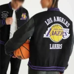 Los Angeles Lakers Basketball Black Varsity Jacket