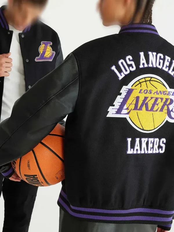 Los Angeles Lakers Basketball Black Varsity Jacket