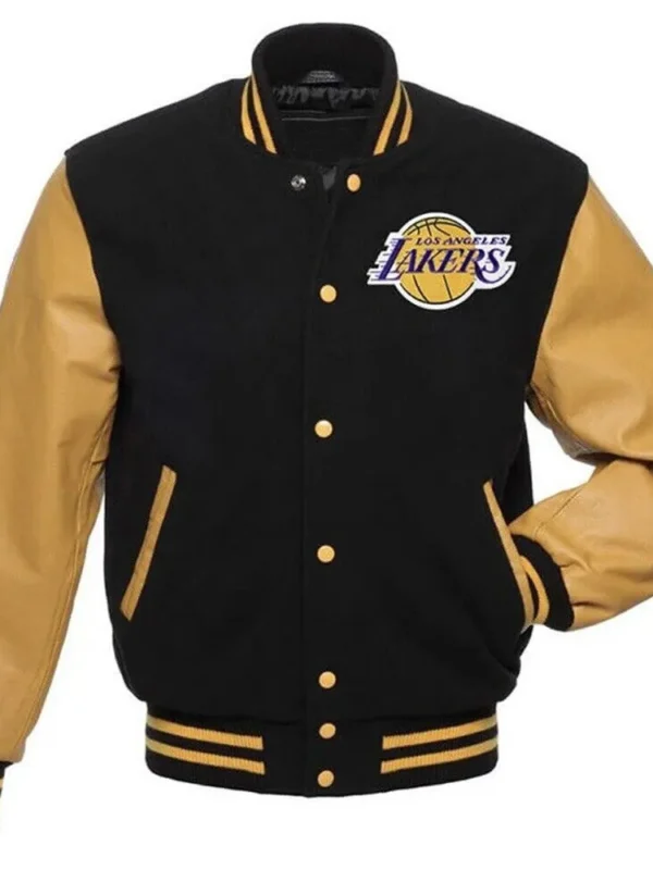 Los Angeles Lakers Black Gold Varsity Jacket